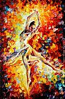 Leonid Afremov CANDLE FIRE painting